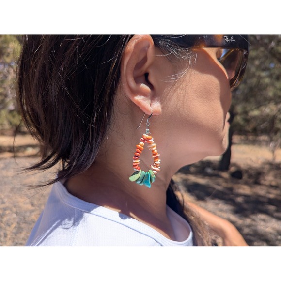 Navajo Dangle Earrings Sterling‎ Silver Handmade Native American Jewelry *** - Picture 6 of 10